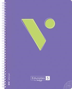 EDUNOTES + C/MICRO-5 A4 ESPIRAL LILA 80H 5X5 | 9788410963719