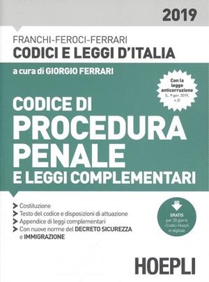 CODICI DI PROCEDURA PENALE E LEGGI COMPLEMENTARI | 9788820388263 | VV.AA.