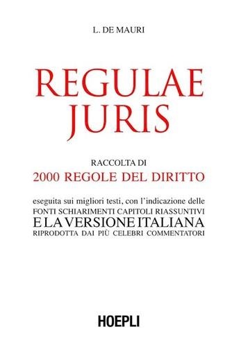 REGULAE JURIS | 9788820344764 | DE MAURI LUIGI
