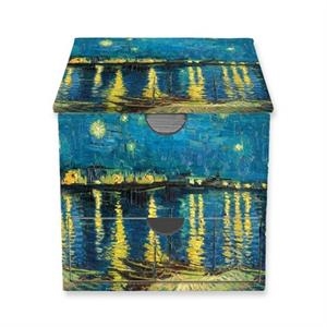 VINCENT VAN GOGH: STARRY NIGHT OVER THE RHONE FLAME TREE MEMO BOX WITH DRAWER | 9781835628386 | FLAME TREE STUDIO