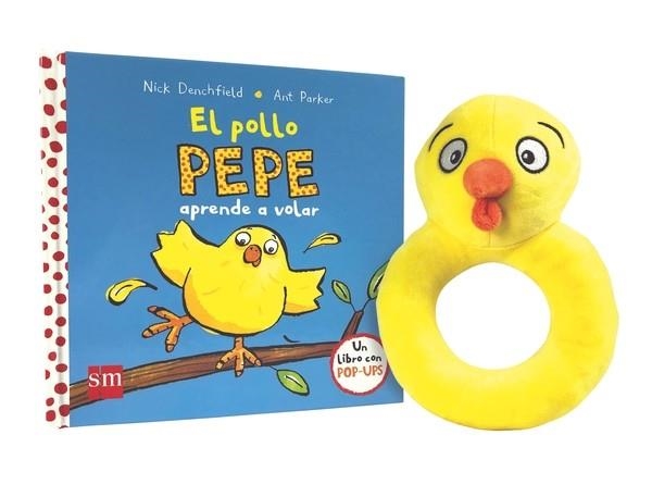 PACK EL POLLO PEPE APRENDE A VOLAR (LIBRO+PELUCHE SONAJERO) | 9788413922737