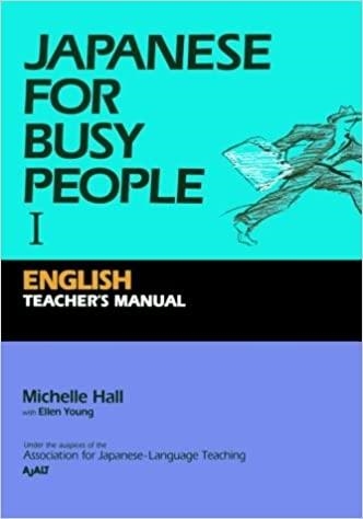 JAPANESE FOR BUSY PEOPLE 1 (TEACHER'S BK) | 9784770018885