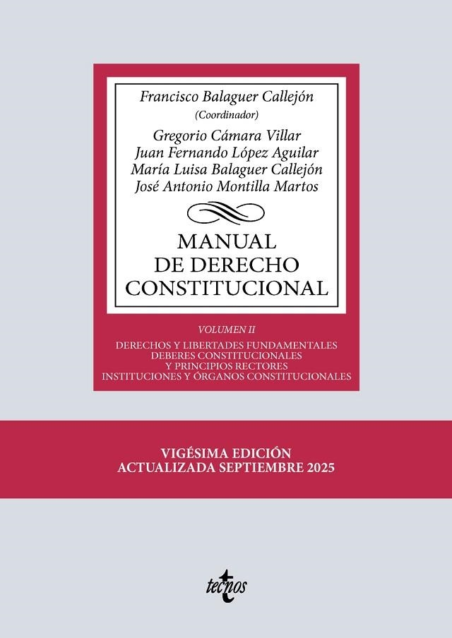 MANUAL DE DERECHO CONSTITUCIONAL | 9788430992720