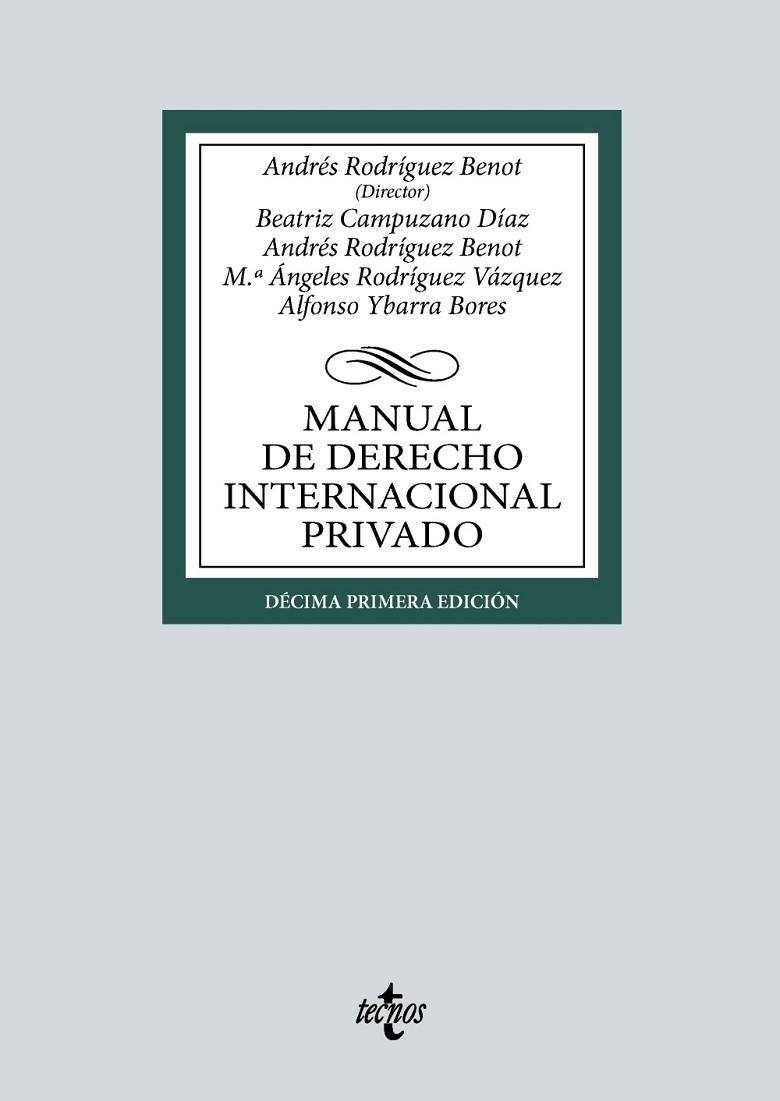 MANUAL DE DERECHO INTERNACIONAL PRIVADO | 9788430990764