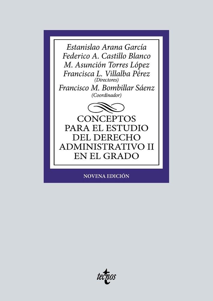 CONCEPTOS PARA EL ESTUDIO DEL DERECHO ADMINISTRATIVO II EN EL GRADO | 9788430989041