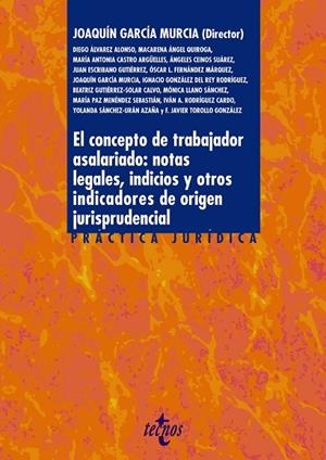 EL CONCEPTO DE TRABAJADOR ASALARIADO: NOTAS LEGALES, INDICIOS Y OTROS INDICADORES DE ORIGEN JURISPRUDENCIAL | 9788430987115
