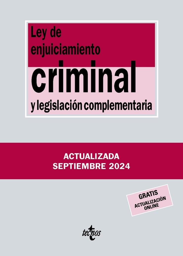 LEY DE ENJUICIAMIENTO CRIMINAL Y LEGISLACIÓN COMPLEMENTARIA | 9788430990986