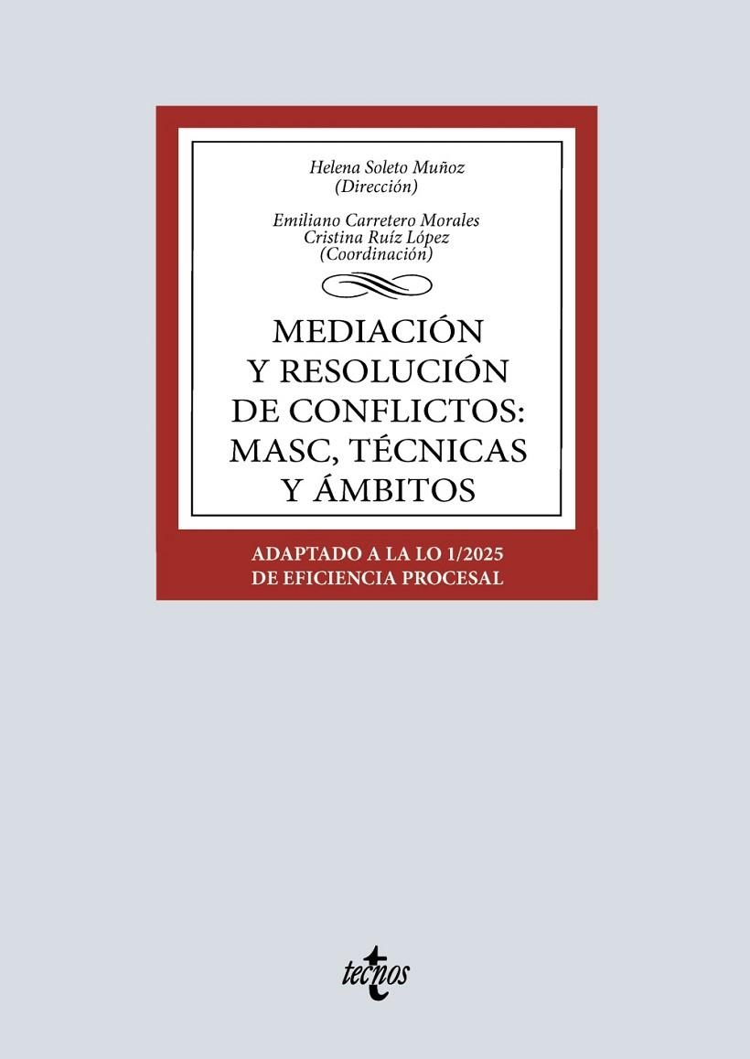 MEDIACIÓN Y RESOLUCIÓN DE CONFLICTOS: MASC, TÉCNICAS Y ÁMBITOS | 9788430992942