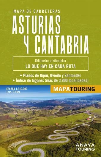 MAPA DE CARRETERAS ASTURIAS Y CANTABRIA 1:340.000 | 9788491588597