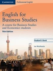 ENGLISH FOR BUSINESS STUDIES 3E SB | 9780521743419 | IAN MACKENZIE