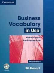 BUSINESS VOCABULARY IN USE ELEM/PRE-INT+KEY+CD 2E | 9780521749237 | BILL MASCULL